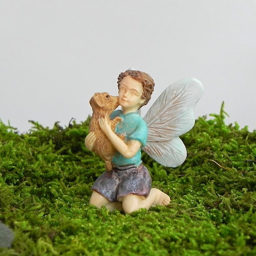 5 Packs of Miniature Dog Fairy Garden Craft Bonsai DIY Home Desk Figurine 