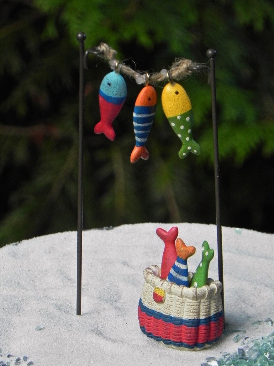 Fishing Creel for Miniature Garden Fairy Garden Fishing Creel for Miniature Garden Fairy Garden
