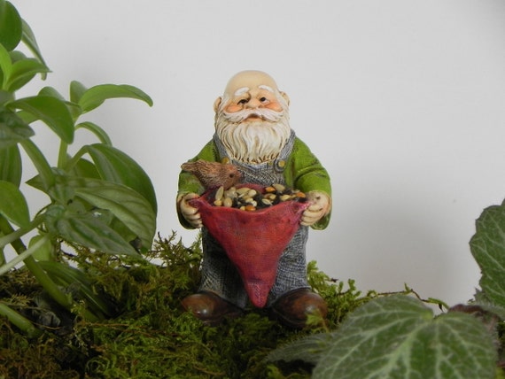 Miniature Gnome Fairy Garden Accessories Bird Feeder Fairy Etsy