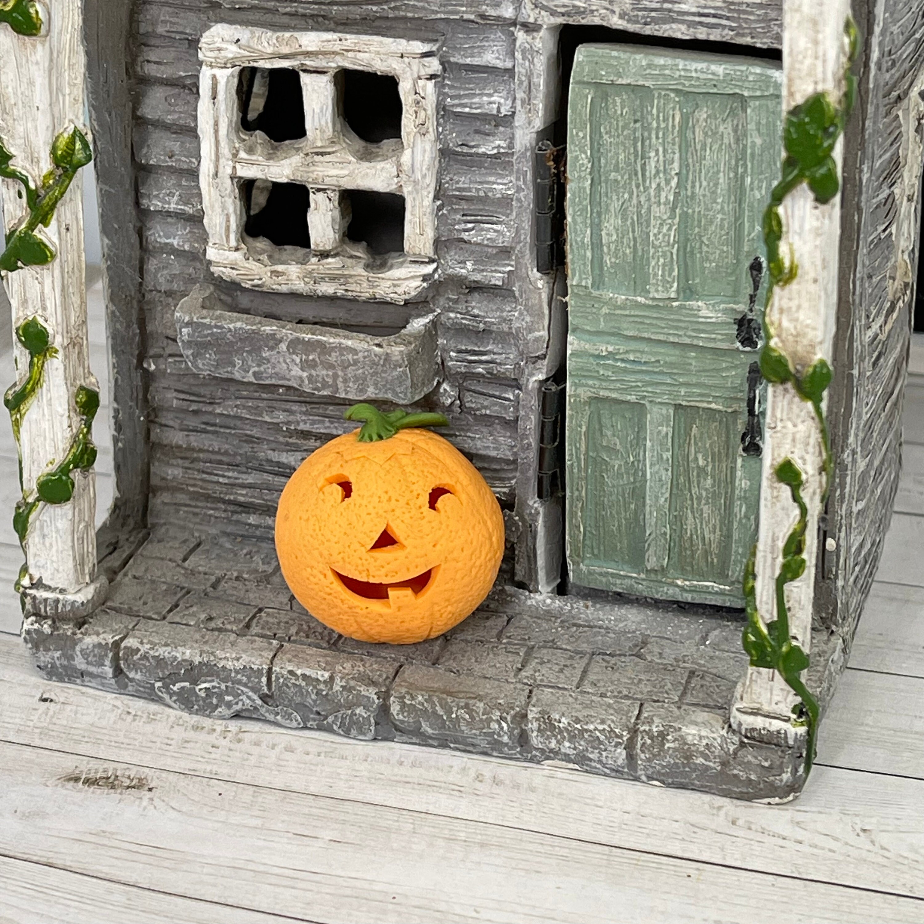 Miniature Jack O Lantern, Fairy Garden Dollhouse Miniature, Tiered Tray ...
