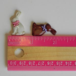 Miniature Easter Chocolate Bunny Made of Acrylic, Flat Back, Fairy ...