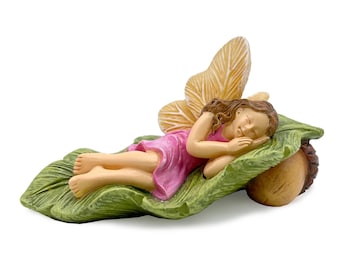 Miniature Sleeping Fairy, Quiet Nap, Miniature Sign, Fairy Figurine, Fairy Garden Accessories, Fairy Garden Miniatures, Terrarium Supply