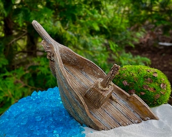 Miniature  Shipwreck, Pirate Miniatures, mermaid figurehead, Miniature Beach Garden accessories, Pirate Cake Topper, miniature ship