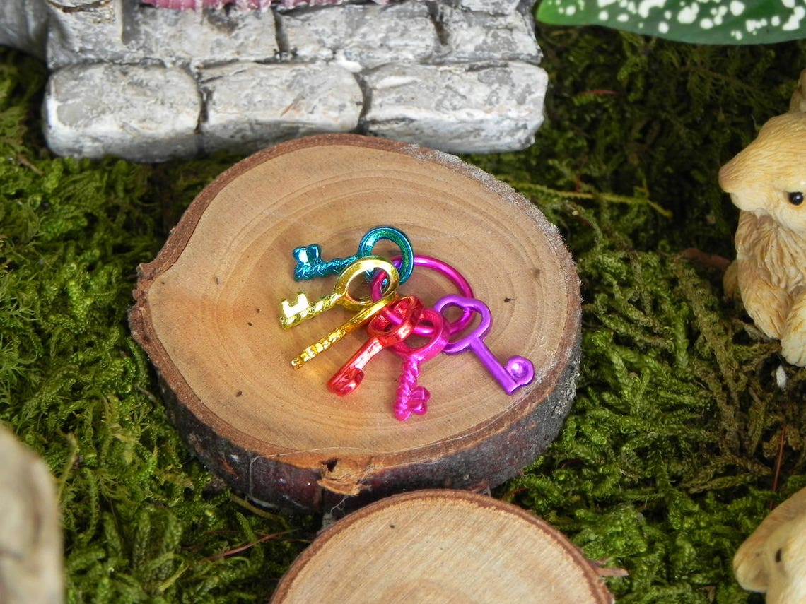Miniature Key Box Miniature Keys, Dollhouse Keys, Colorful Mini Key Set, Keys for Fairy ...