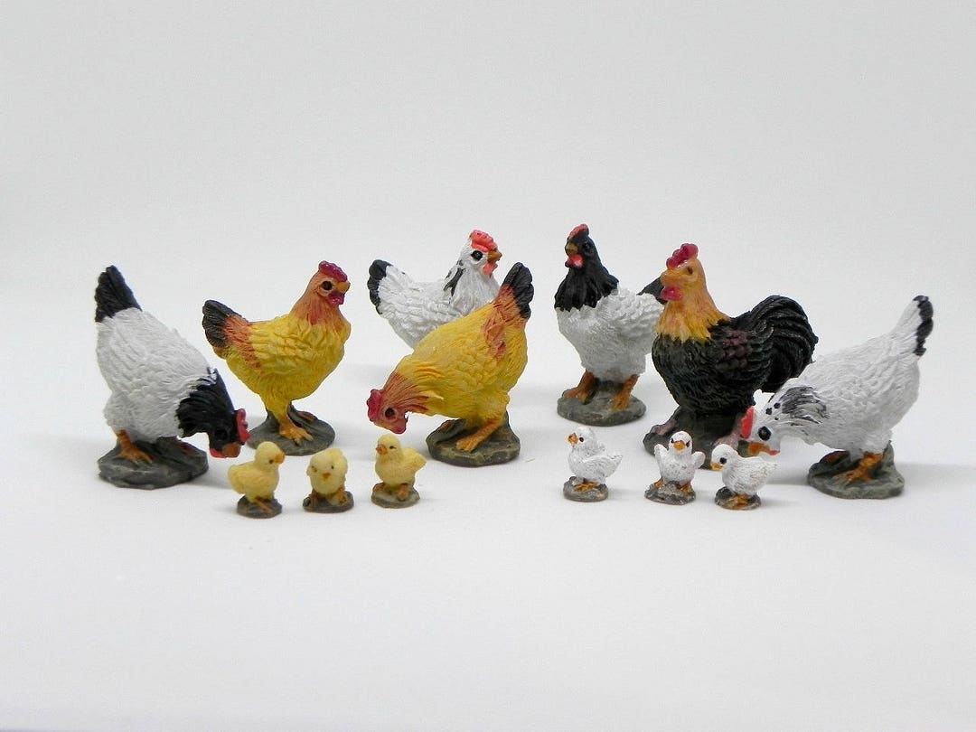 Miniature Chickens, Micro Mini Chicks, Rooster, Hens, Fairy Garden Farm  Miniatures, Accessories for Mini Garden, SOLD SEPARATELY - Etsy