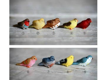 Fairy Garden Bird, miniature bird, fairy garden accessories, terrarium miniature, fairy garden miniatures, miniature birds, craft supply ONE