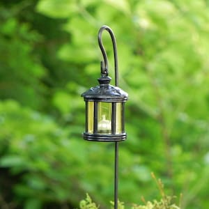 Miniature Lantern, round or square, shepherd's hook, fairy garden miniatures, fairy garden accessories