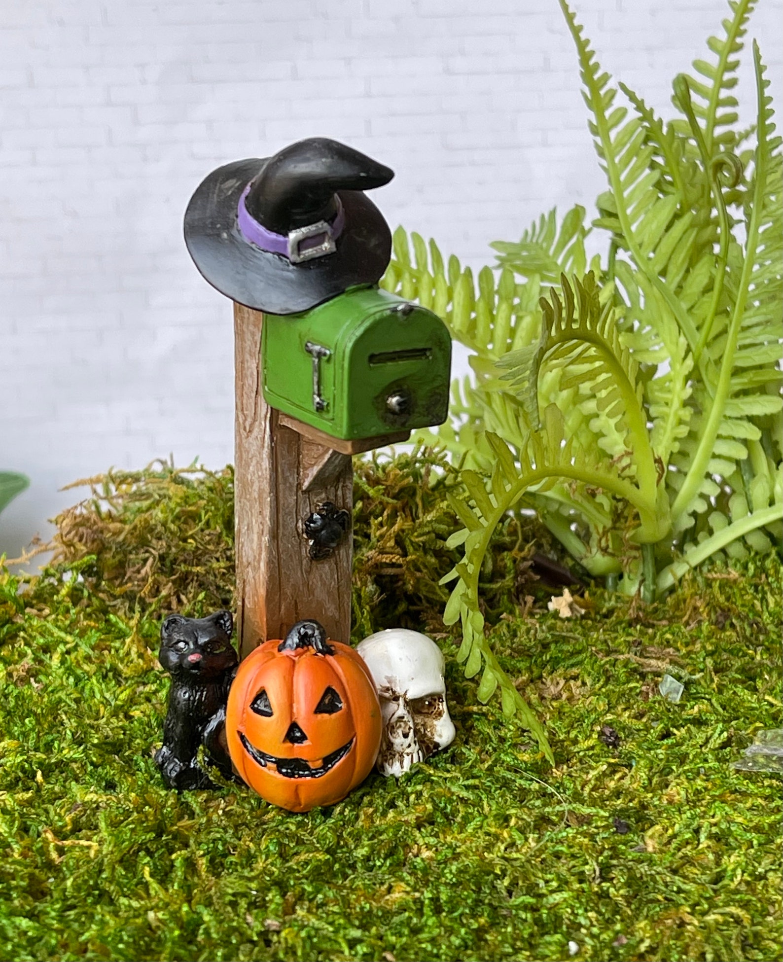Halloween Miniatures Mini Halloween Mailbox Miniature Witch Etsy
