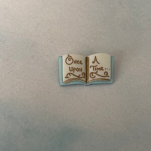 Once Upon A Time Book, miniatures for fairy garden, miniature wand, mini crown, fairy tale book, mini magic wand, fairy princess accessories image 4