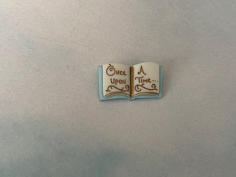 Once Upon A Time Book, miniatures for fairy garden, miniature wand, mini crown, fairy tale book, mini magic wand, fairy princess accessories image 4