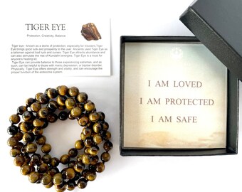 タイガーアイ宝石108玉ネックレス：手作りの仏教数珠 - Etsy 日本