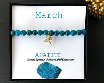 MARCH Birthstone - CLARITY, EXPRESSION Pisces and Aries Birthday Gifts, Women Gifts, March Birthday Gifts, Tween Girl Gifts, Gift for Moms