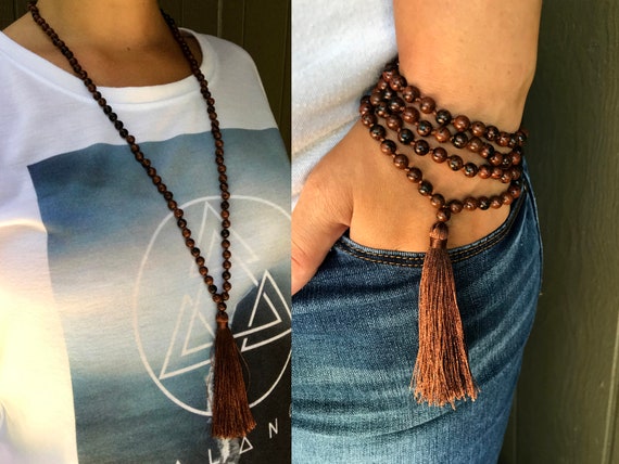 Yoga necklace store with tassel