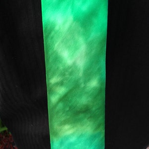 Handpainted Silk Green Tie, Emerald Tie, Hand painted Teal Tie