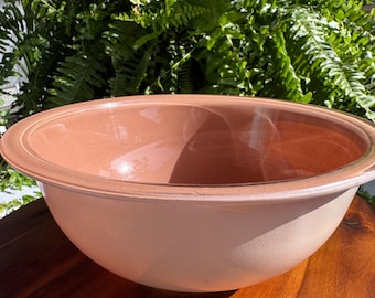 Rare Vintage Pyrex Tan Autumn Rainbow Mixing Bowl #323 1.5L, Clear Bottom Glass Bowl
