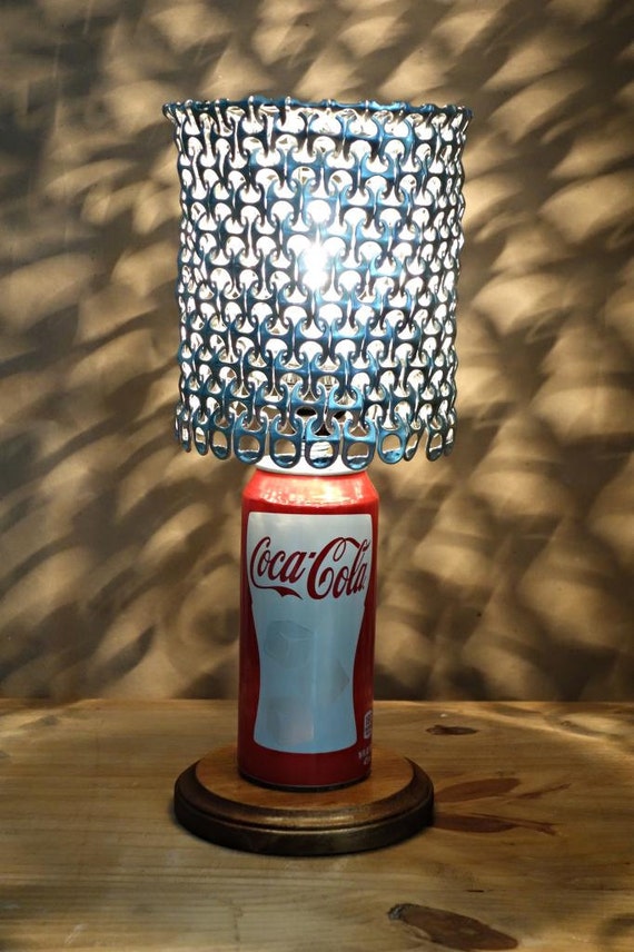 Coca Cola Soda Can Lamp With Pull Tab Shade Heirloom Image 0