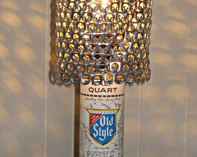 Vintage Old Style Beer Can Lamp With Pull Tab Lampshade the Etsy