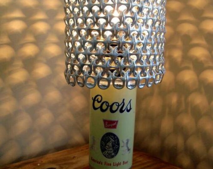 Vintage Coors Beer Can Lamp With Pull Tab Lampshade the Etsy