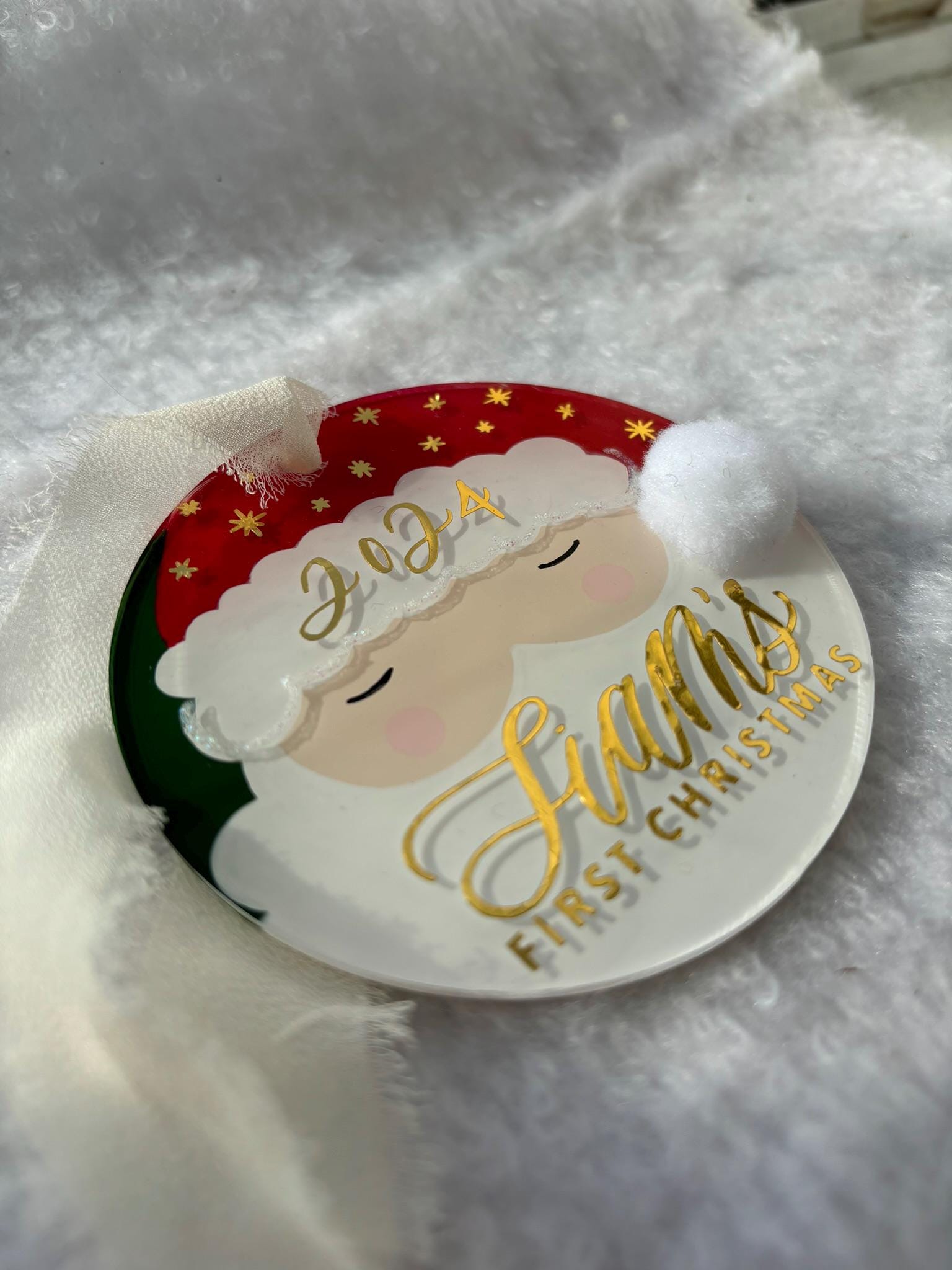 SANTA ORNAMENT (Baby&#39;s first Christmas)