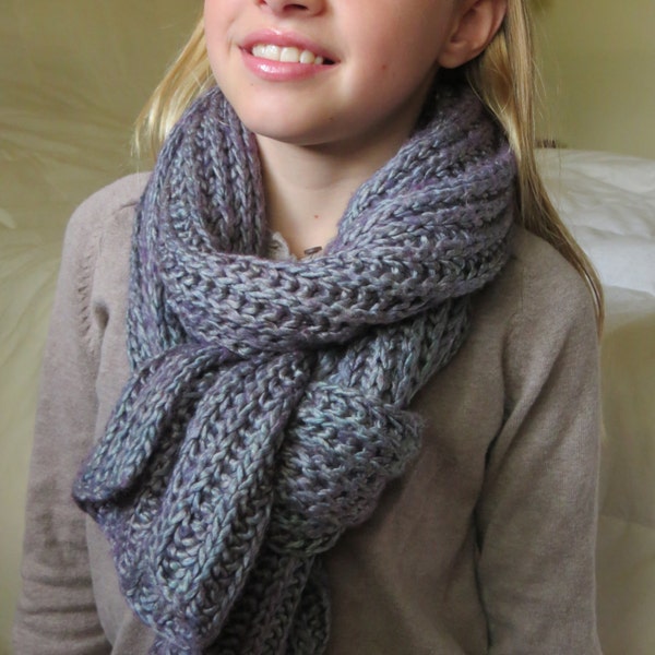 INFINITY  BRIOCHE SCARF & Cowl eggplant color