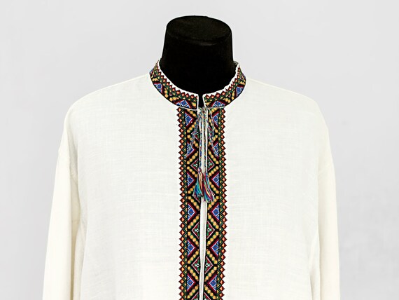 Ukrainian embroidered vintage men's shirt - Vyshyv