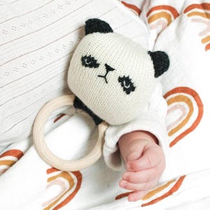 Panda Baby Rattle Ring
