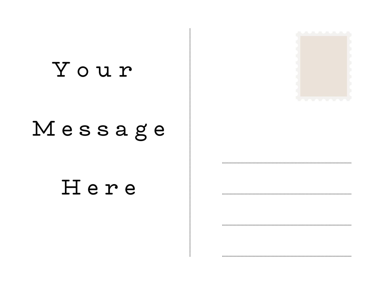 Custom Postcard Template FOR Marketing/ Special Events/ Holidays Etsy