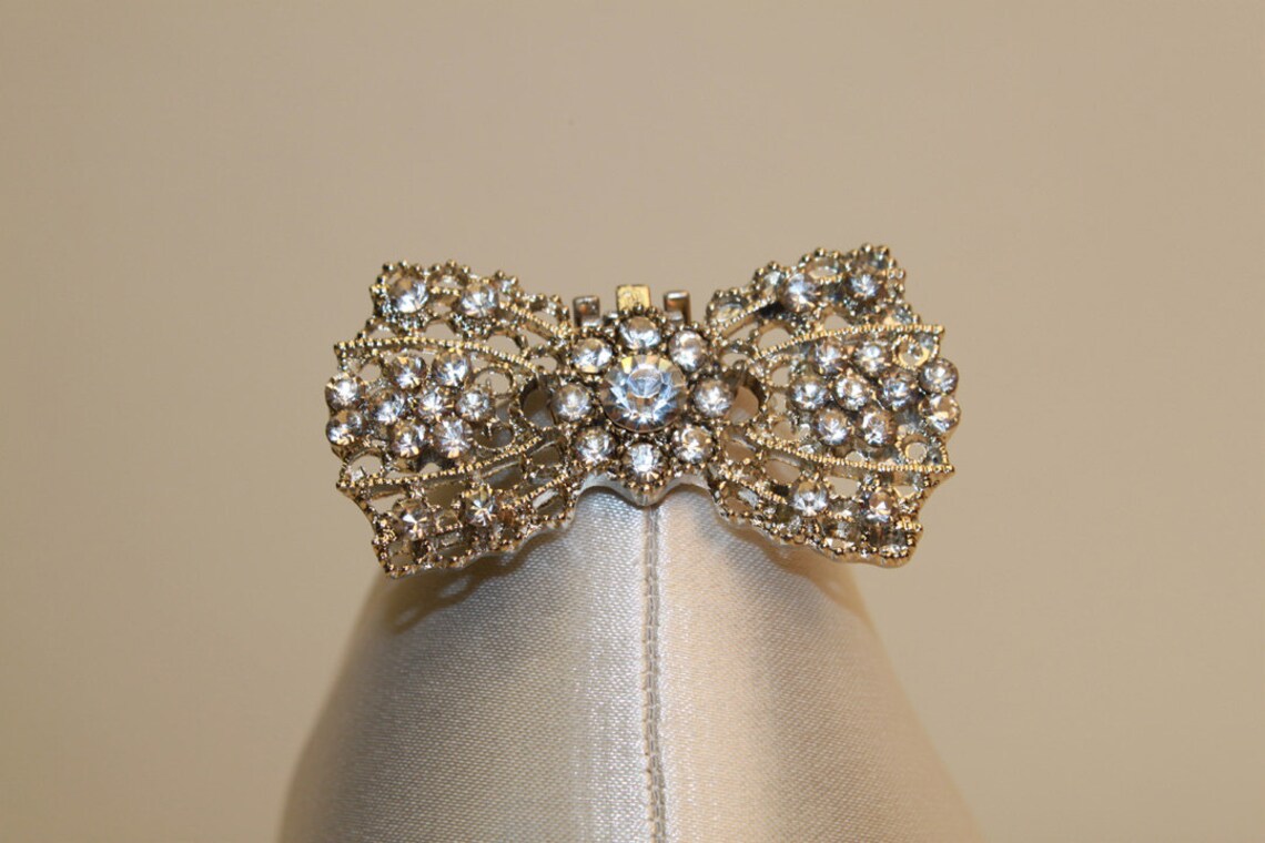 Diamante Bridal Shoe Clips Etsy
