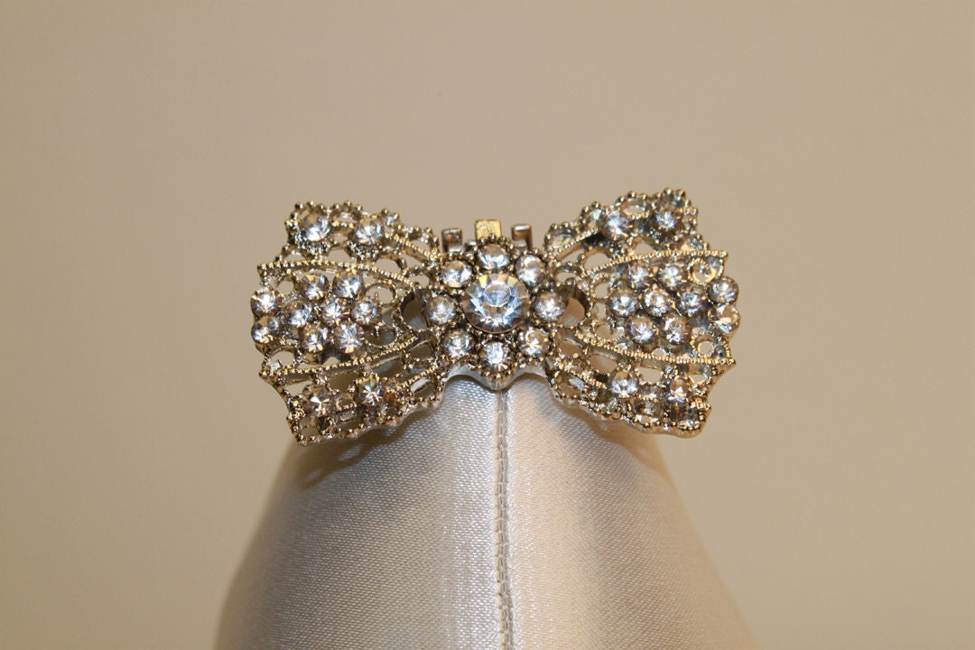 Diamante Bridal Shoe Clips Etsy