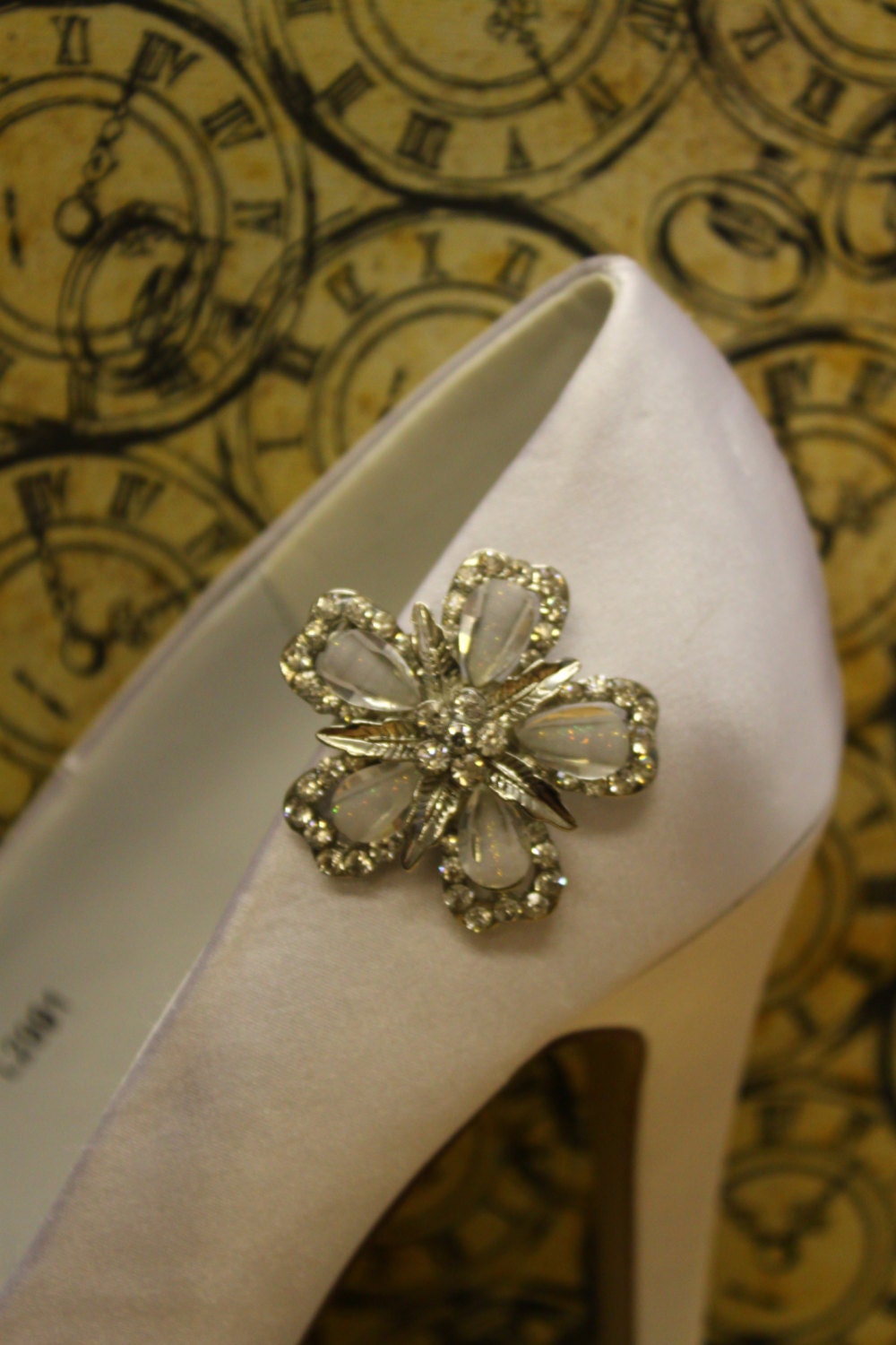 Diamante Bridal Shoe Clips Etsy