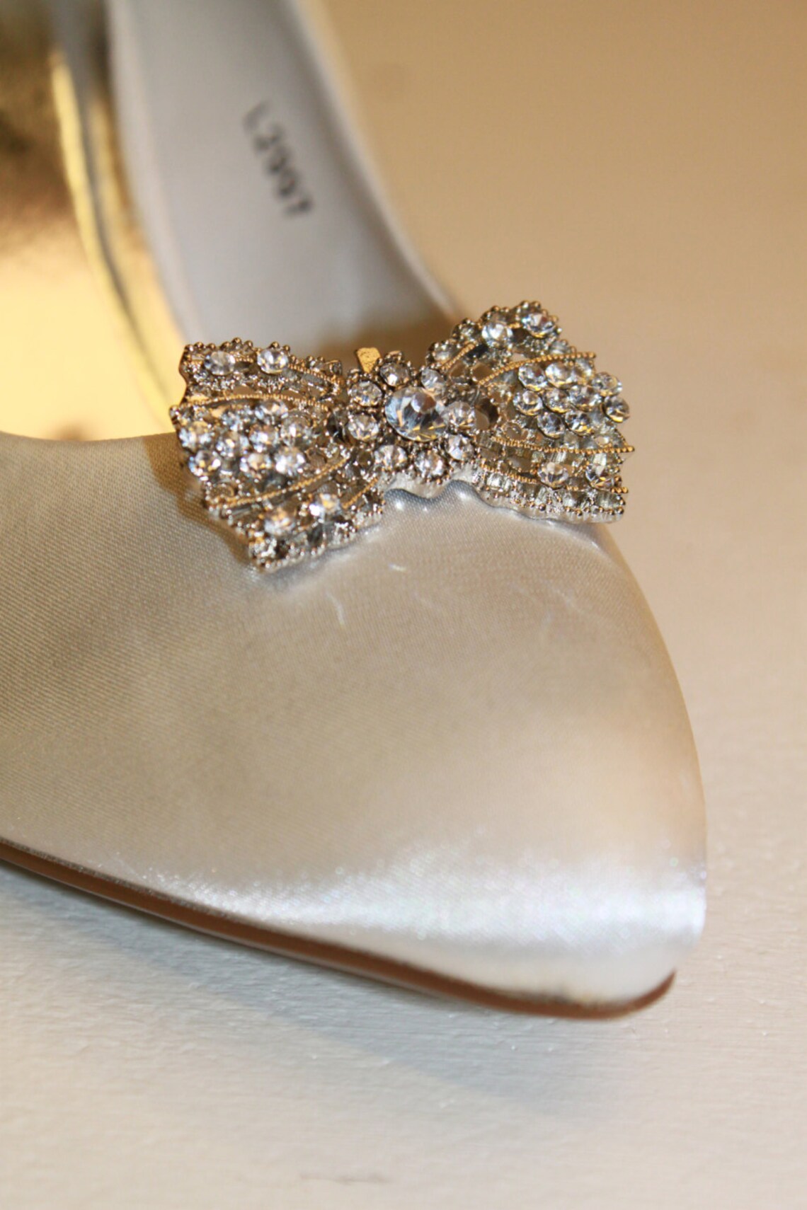 Diamante Bridal Shoe Clips Etsy