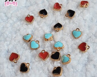 5mm heart charms for tiny mini doll crafting sewing craft supplies