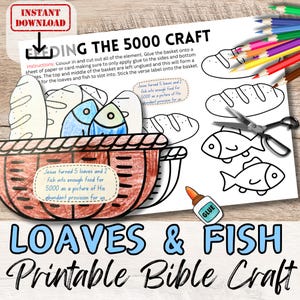 LOAVES & FISH Bibelgeschichten Handarbeit für Kinder. Sonntagsschul-Jugendgruppe. DIY Stundenplan/Homeschool. Digitaldruck