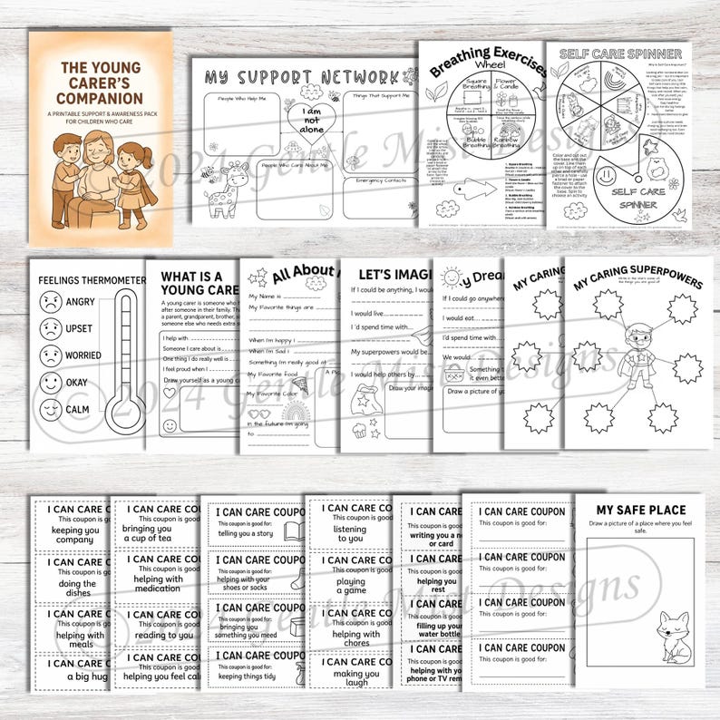 Young Carer Printable Activity Pack Support Self care Toolkit For young-carer-printable-activity-pack-support-self-care-toolkit-for