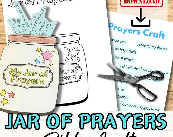 PRAYER FRIES Bible Paper Craft Activity Kit for Kids. Sunday School ...