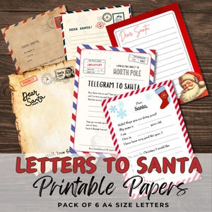 CARTAS A PAPÁ NOEL Páginas imprimibles Actividad para niños Actividades de manualidades. Escribe tu nota a Papá Noel