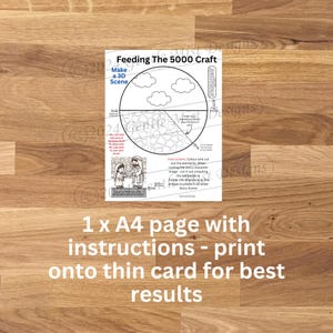 JESUS FEEDS the 5000 Bible Story 3D Scene Paper Craft for Kids Sunday ...