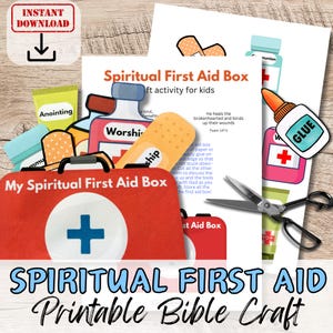 SPIRITUELLE ERSTE HILFE Box Craft.  Bibelbasiertes Handwerkszeug zum Heilen. Sonntagsschule Aktivität. Kirchliche Jugendgruppe für Kids. Stundenplan/Homeschool