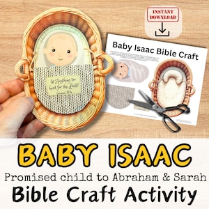 CHILD Of PROMISE Baby Isaac, activité manuelle pour enfants à base de versets bibliques imprimables. École du dimanche/groupe de jeunes à l'église