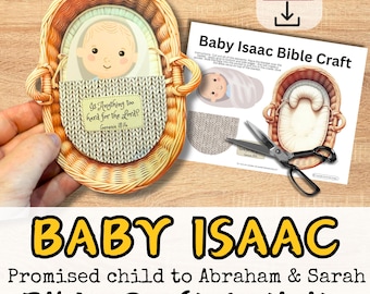 CHILD Of PROMISE Baby Isaac Craft Activity for Kids Bible Verse based printable. Sunday School/ Church Youth group DIY Lesson/Homeschool Kit