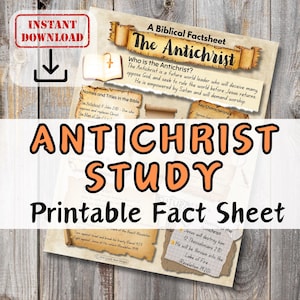 INFORMATIEBLAD ANTICHRIST | Openbaring profetie, Bijbelstudiegids eindtijd | Cheatsheet | Christelijke geloofskerk