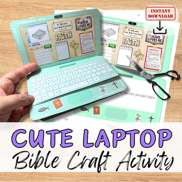 Notebook Input Craft Printable Laptop Craft - Etsy UK
