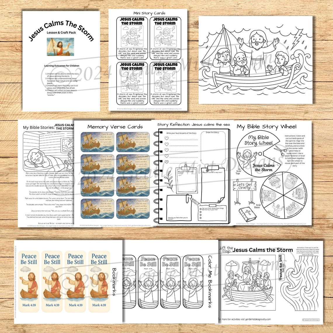 JESUS Calms the STORM Bible Story Complete Learning Pack for Kids ...