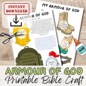 ARMOR of GOD Bastelaktivität für Kinder auf Bibelversen-Basis. Sonntagsschule / Kirche Jugendgruppe DIY Unterricht / Homeschool Kit