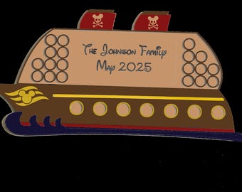 Personalisierte Piratenschiff Türmagnet, Disney Cruise Decor