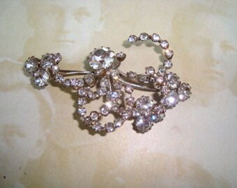 Beautiful Rhinestone Vintage Brooch 1920s