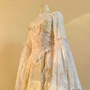 Fairy wedding dress / Custom made wedding gown / Cottagecore / Fairycore / Handfasting / Fairytale wedding / Vintage lace / Renaissance