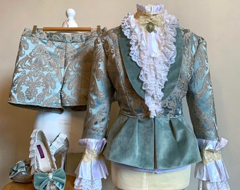 Rococo Suit / 18th Century / Custom made / 1700's / Versailles / Historical / Marie Antoinette / Brocade / Unisex / Alternative Wedding suit