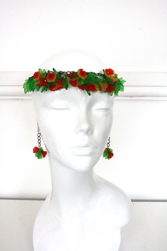 flower hair chain