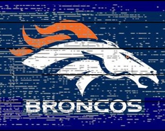 Denver Broncos Rustic Sign
